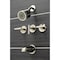 Kingston Brass KBX8136CML Three-Handle Tub and Shower Faucet, Polished Nickel KBX8136CML - alternate 4